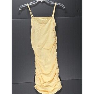 Soly Hux Girls Spaghetti Strap Ruffled Side Lomg Dressyellow/gold Size...
